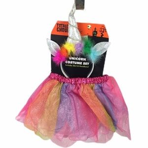 DAN DEE Unicorn costume skirt/horn/headband